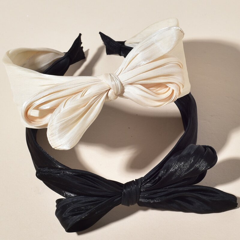 

2pcs Bow Decor Headband, Multicolor
