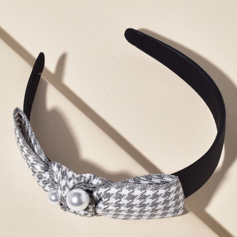 

1pc Faux Pearl Decor Hair Hoop, Multicolor