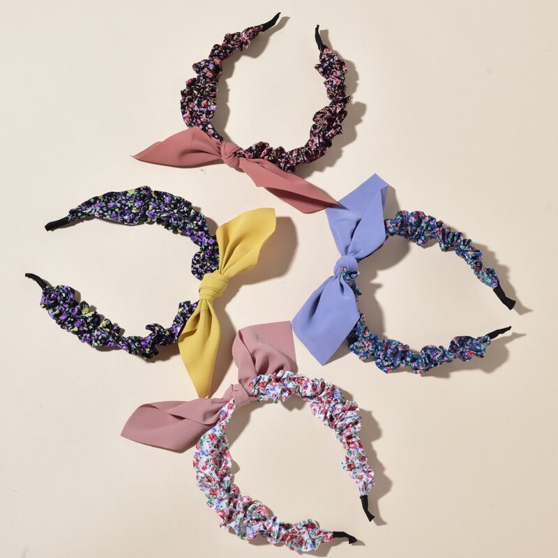 

4pcs Bow Decor Headband, Multicolor