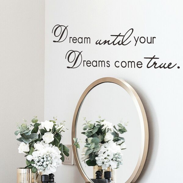 

Slogan Graphic Wall Sticker, Black