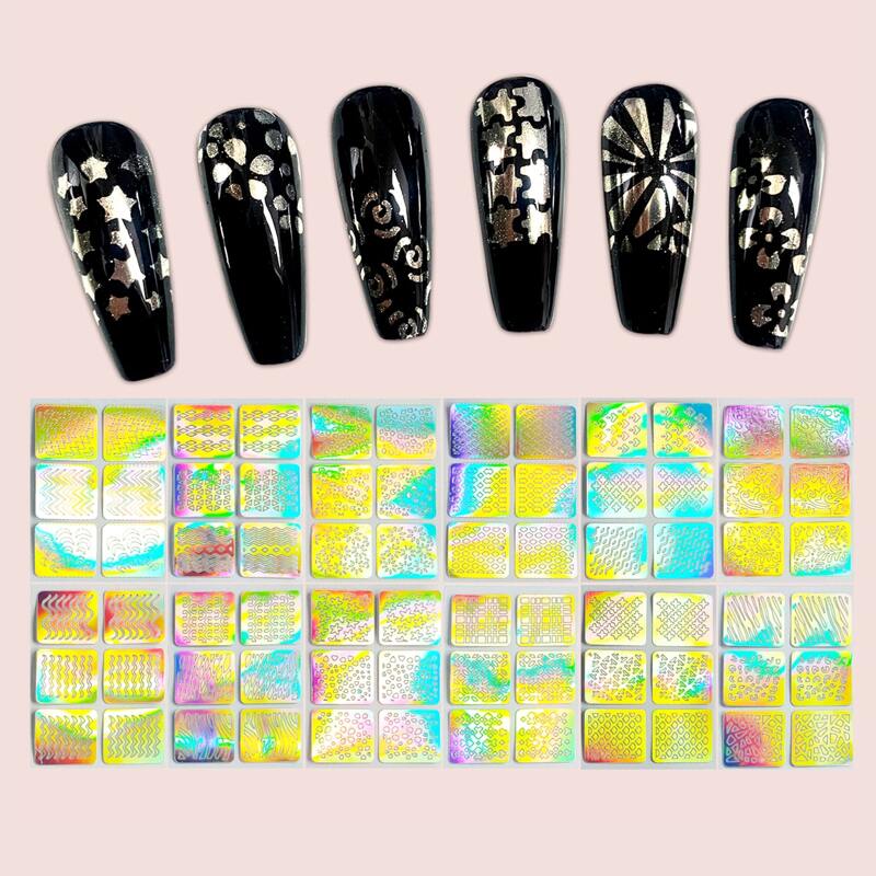 

12sheets Graphic Nail Art Sticker, Multicolor