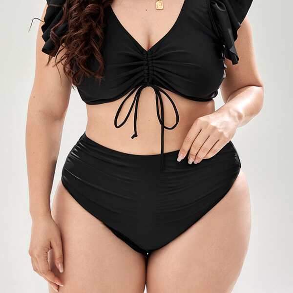 

Plus High Waisted Bikini Panty, Black