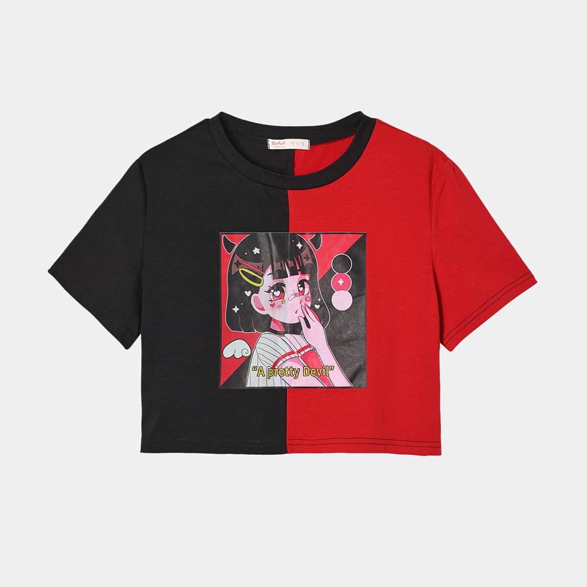 

Two Tone Figure Graphic Tee, Multicolor