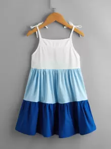 Toddler Girls Contrast Panel Cami Dress - Multicolor - View 1