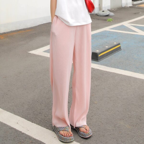 

Slant Pocket Solid Pants, Baby pink