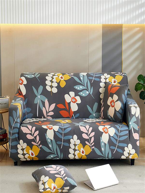 Flower Print Sofa Cover 1pc Cushion Without Filler Shein Eur Flower Print Sofa Cover 1pc Cushion, Flower Print Sofa Cover