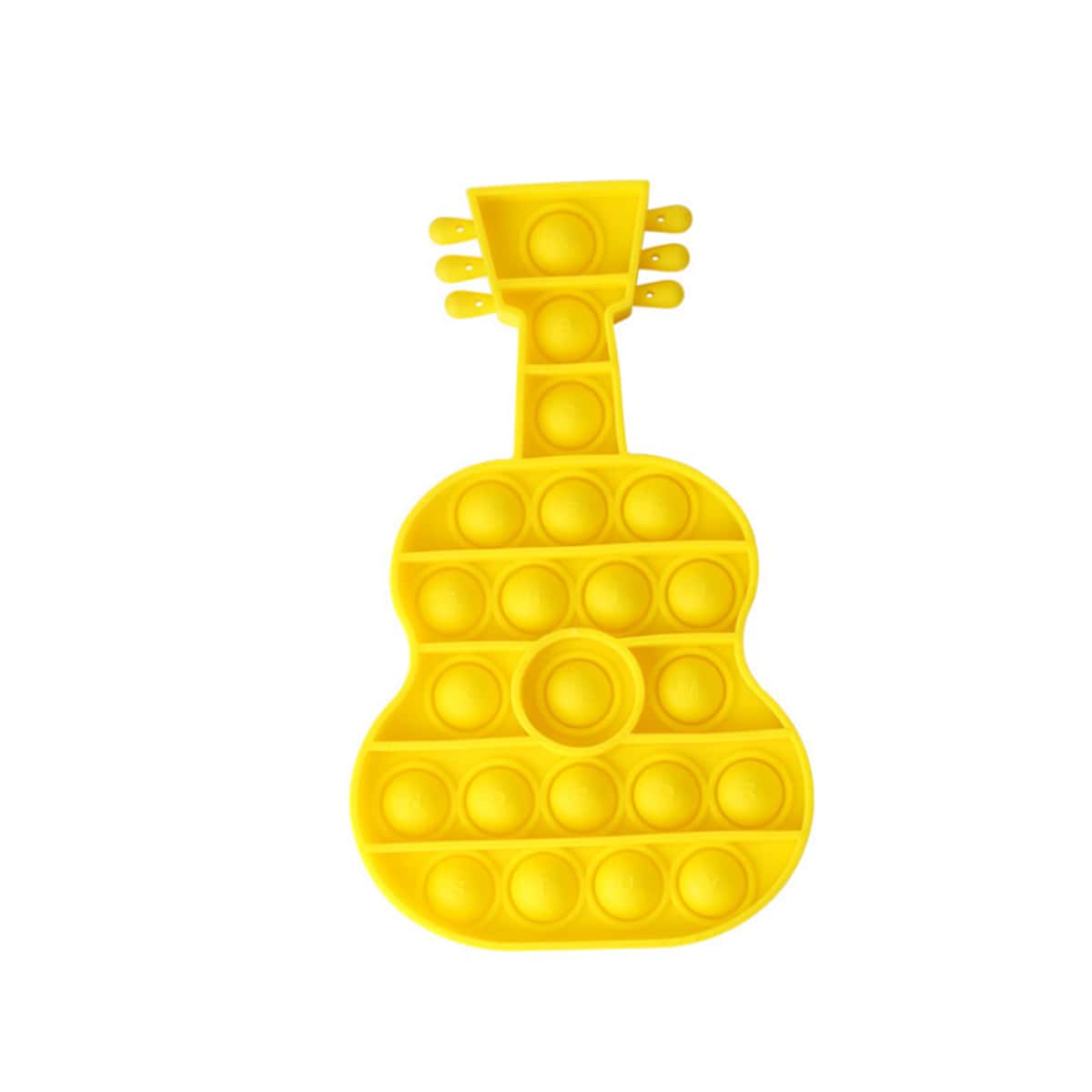 

1pc Guitar Stress Relief Bubble Toy, Yellow
