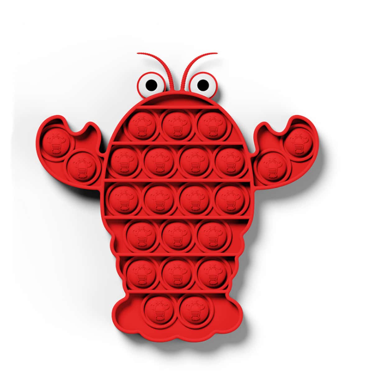 

1pc Lobster Stress Relief Bubble Toy, Red