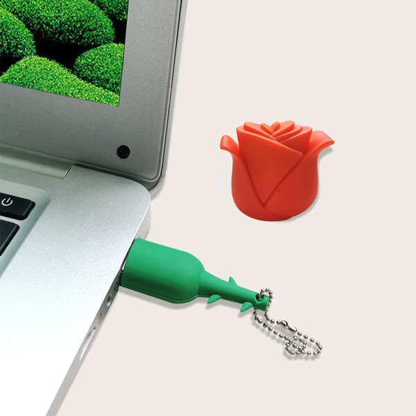 

Rose Shaped USB Flash Drive, Multicolor
