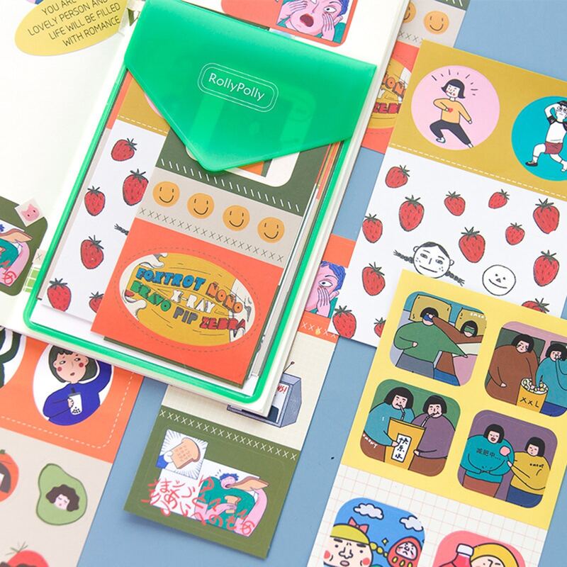 

8pcs Cartoon Sticker, Multicolor