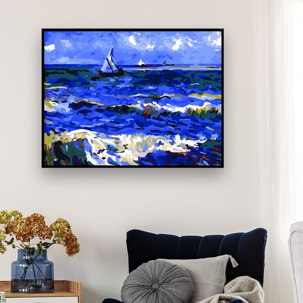 

Abstract Sailboat Print Diamond Painting Without Frame, Multicolor