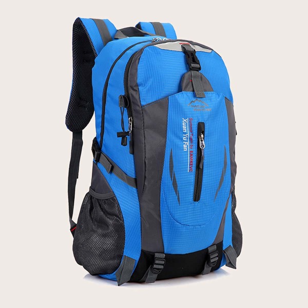 

Men Two Tone Large Capacity Backpack, Blue