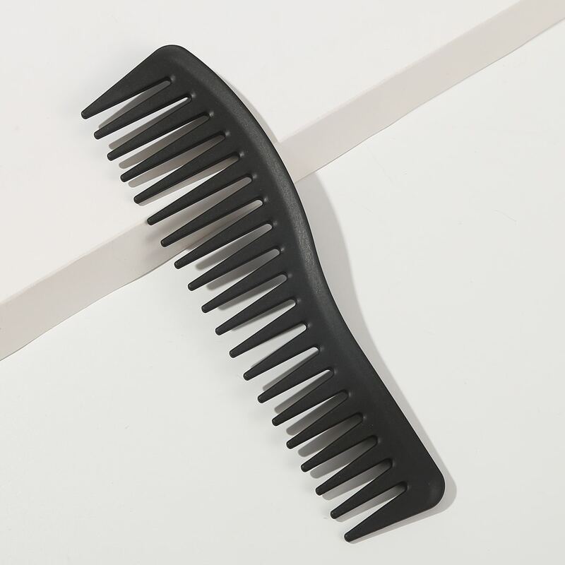 

1pair Wide Teeth Hair Comb, Black