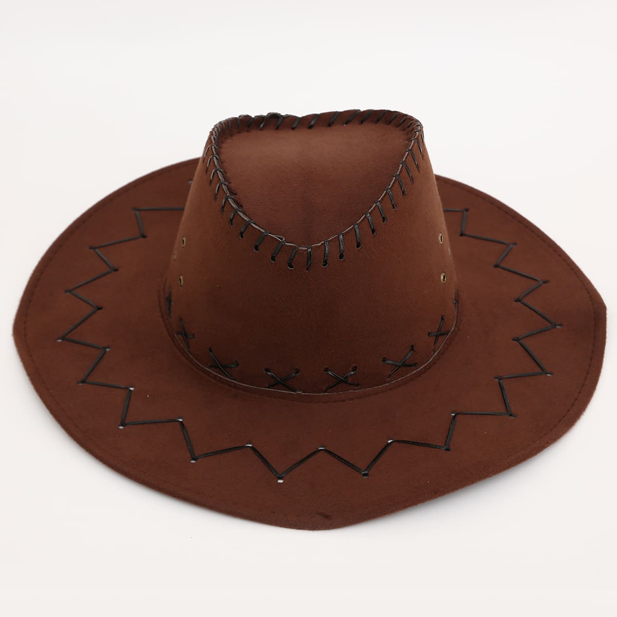 

Guys Eyelet Decor Cowboy Hat, Brown