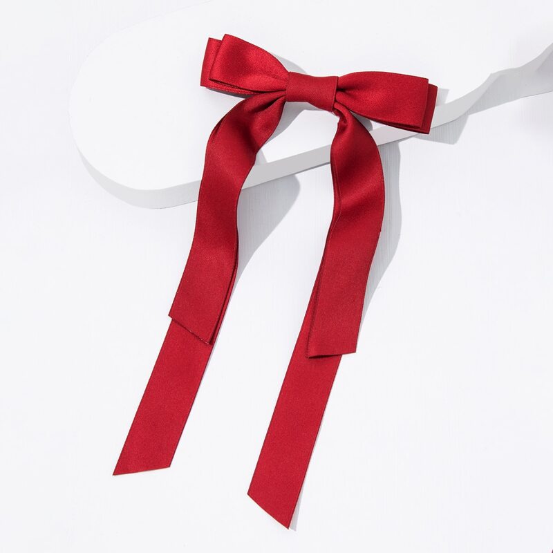 

1pc Bow Knot Hair Clip, Red