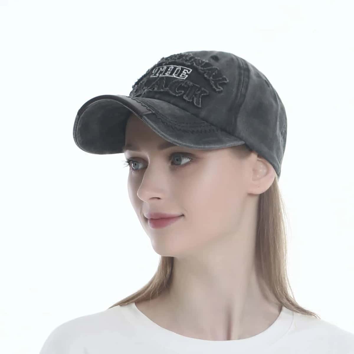 

Letter Graphic Baseball Cap, Black