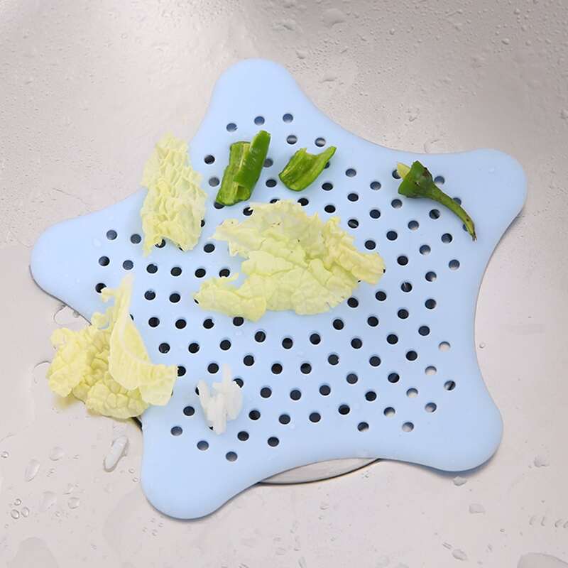

1pc Star Floor Drain Filter, Blue