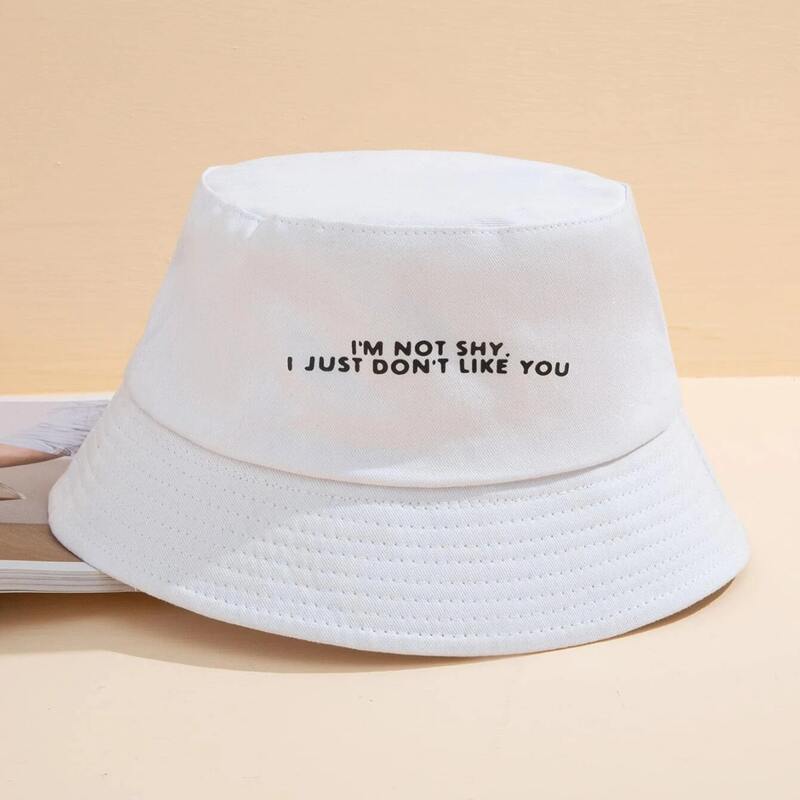 

Slogan Graphic Bucket Hat, White