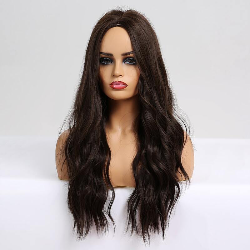 

Natural Long Curly Wig, Brown