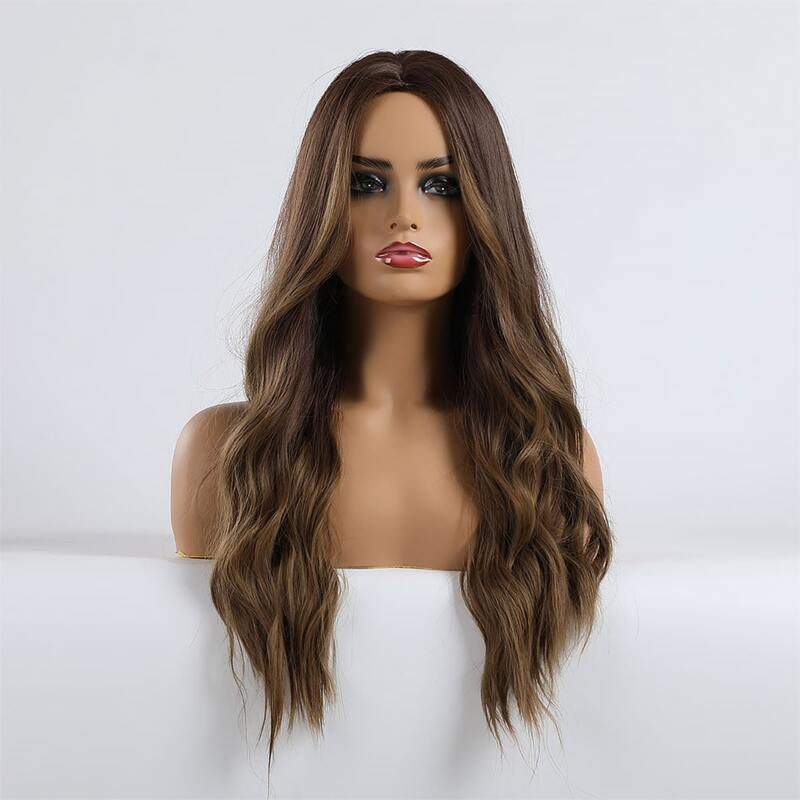 

Natural Long Curly Wig, Brown