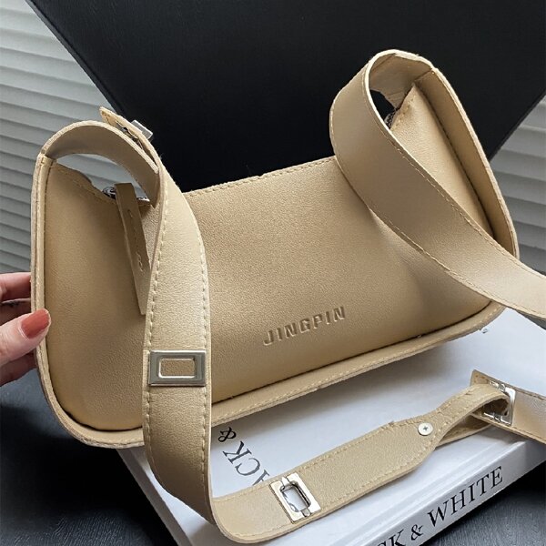 

Letter Embossed Crossbody Bag, Khaki