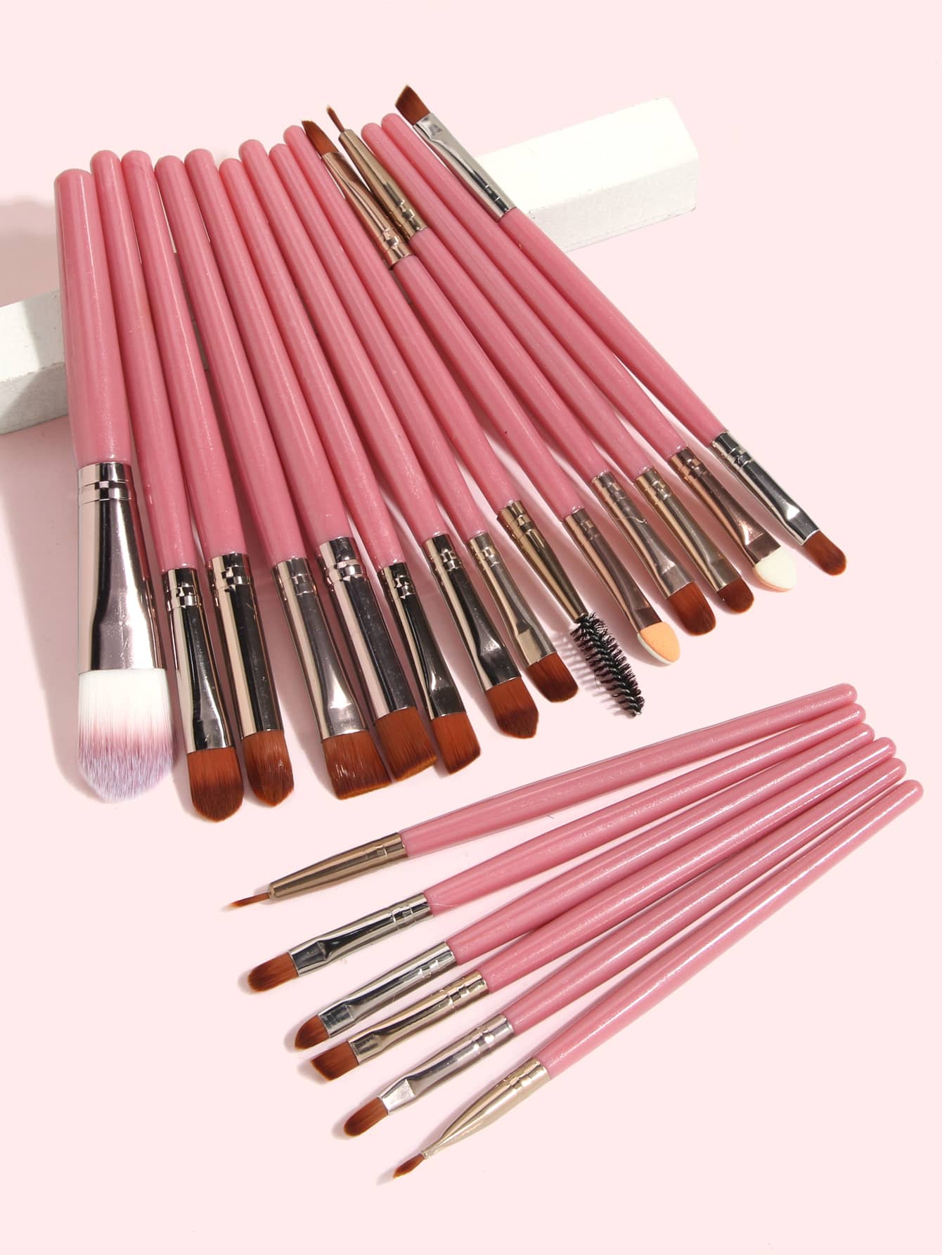 20 piezas Juego de brochas de maquillaje Brocha de corrector Brocha de rubor Brocha de polvo Brocha de sombra de ojos Brocha de iluminador Brocha de base Herramientas de belleza cosméticas, Juego de brochas, Juego de brochas de maquillaje, Juego de maquillaje completo, Juego de brochas de maquillaje, Kit de maquillaje completo, Juego de brochas, Juego de brochas de maquillaje, Juego de regalo de maquillaje, Juego - Rosa - Ver 1