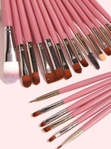 20 piezas Juego de brochas de maquillaje Brocha de corrector Brocha de rubor Brocha de polvo Brocha de sombra de ojos Brocha de iluminador Brocha de base Herramientas de belleza cosméticas, Juego de brochas, Juego de brochas de maquillaje, Juego de maquillaje completo, Juego de brochas de maquillaje, Kit de maquillaje completo, Juego de brochas, Juego de brochas de maquillaje, Juego de regalo de maquillaje, Juego - Rosa - Ver 3