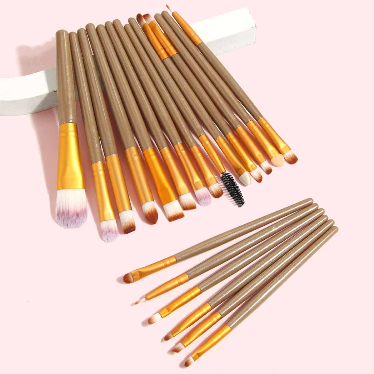 

20pcs Makeup Brush Set, Gold