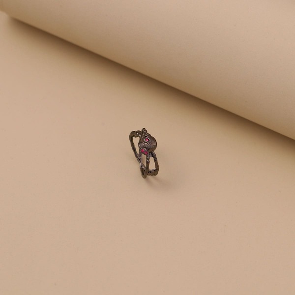 

Zircon Detail Ring, Gun black