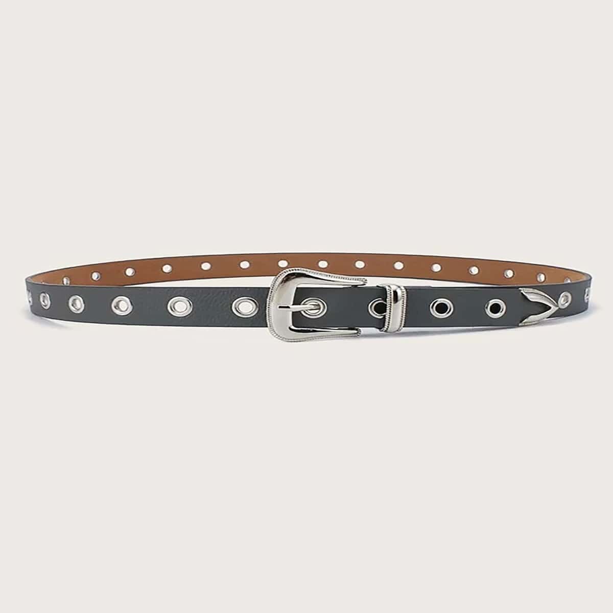 

1pc Buckle Belt, Grey