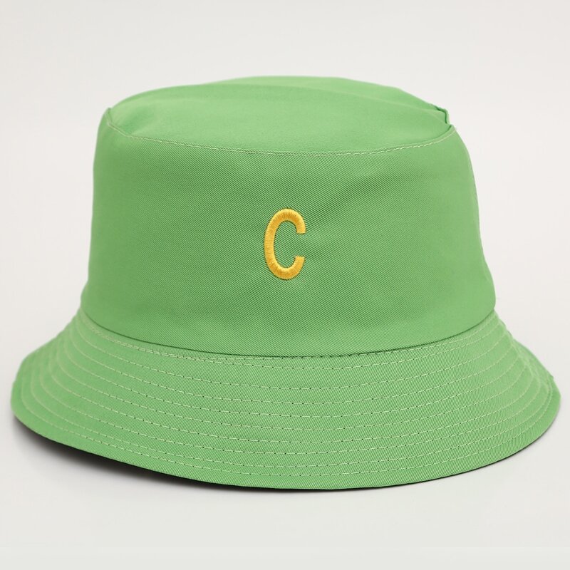 

Guys Letter Graphic Embroidery Reversible Bucket Hat, Mint green