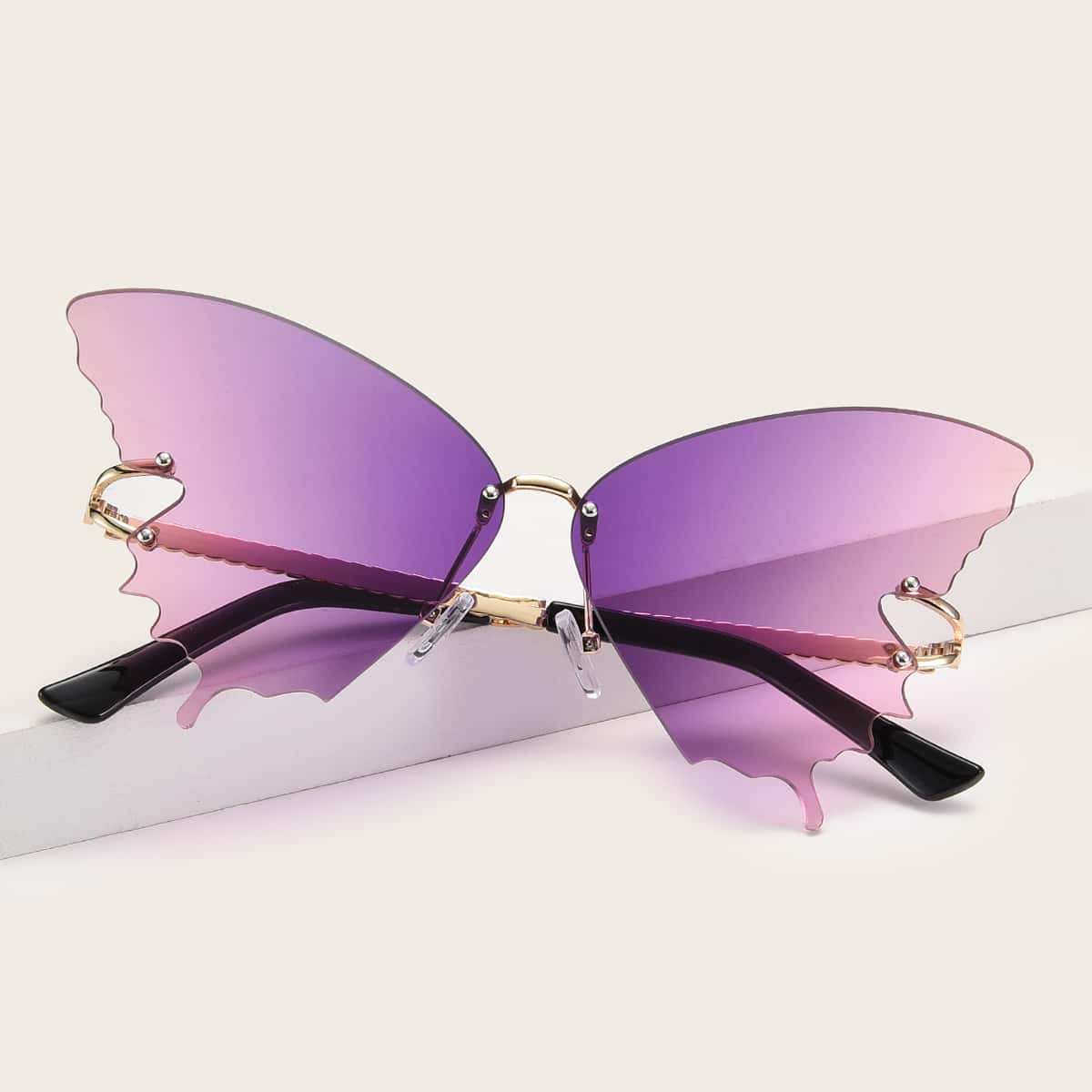 

Butterfly Lens Rimless Sunglasses