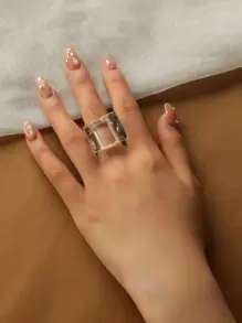 2入組樹脂戒指 - 彩色 - 查看 2