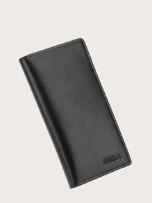 CUIKCA Men Letter Graphic Long Purse - Black - View 2