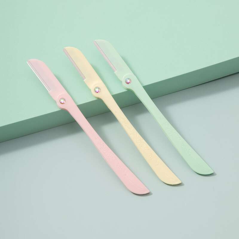 

3pcs Eyebrow Trimming Knife, Multicolor