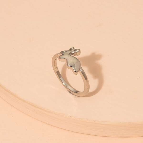 

1pc Simple Ring, Silver