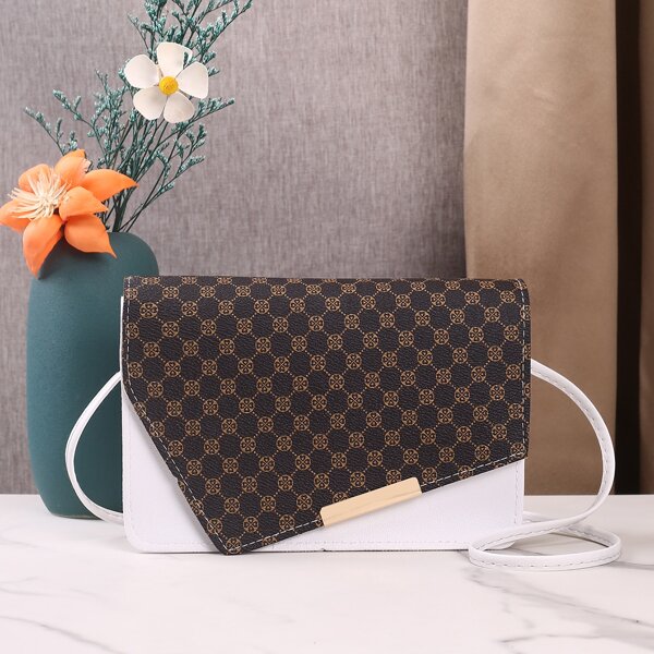 

Quilted Flap Crossbody Bag, White