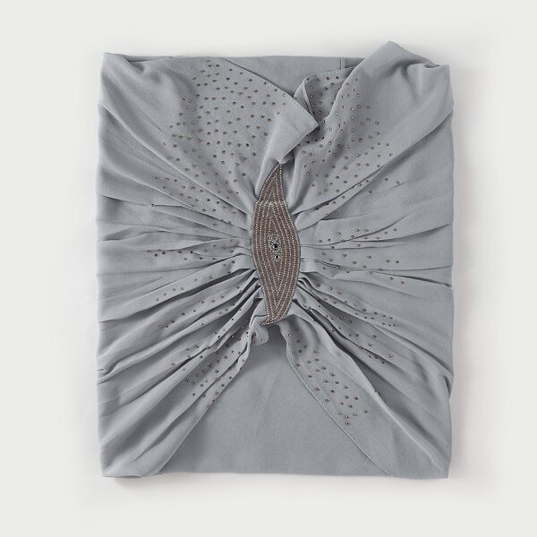 

Rhinestone Decor Scarf, Grey