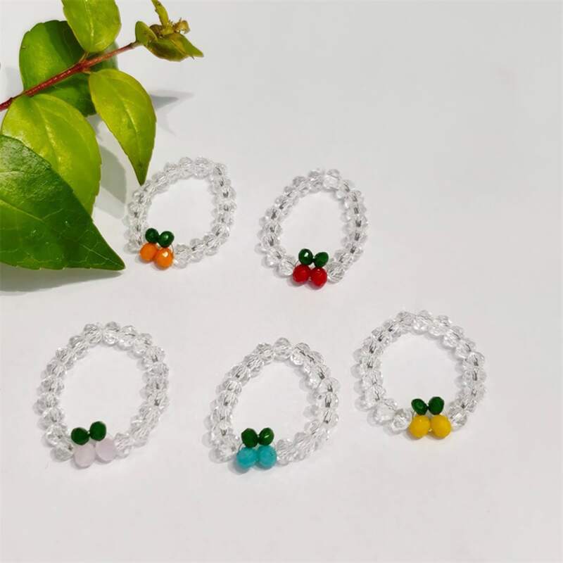 

1pc Random Beaded Decor Ring, Multicolor