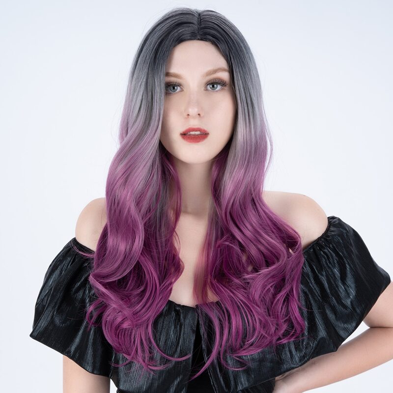 

Natural Ombre Long Curly Wig, Multicolor