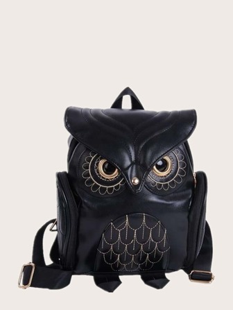 Waterproof,Cartoon Owl Design Flap Backpack Fashion Owl Shaped Novelty Backpack,Fashionable Preppy College Bag,Women's Casual Knapsack & Purse,Backpack,Large Capacity,Laptop Compartment,Portable,Cute,For Teen Girls Women College Students,Boys And Men,Perfect For Office,College,Elementary,Middle,High,Work,Business,Commute,Stadium,Sports, Lightweight Small Backpack, Mini Backpack For Back To School & Travel