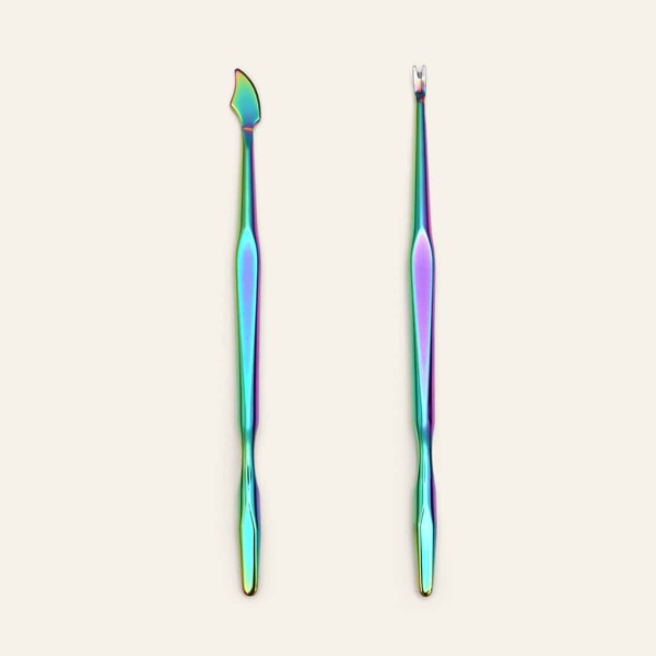 

2pcs Stainless Steel Pedicure Manicure Tool, Multicolor
