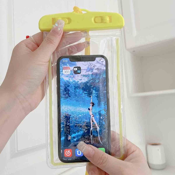 

Luminous Waterproof Phone Bag, Yellow