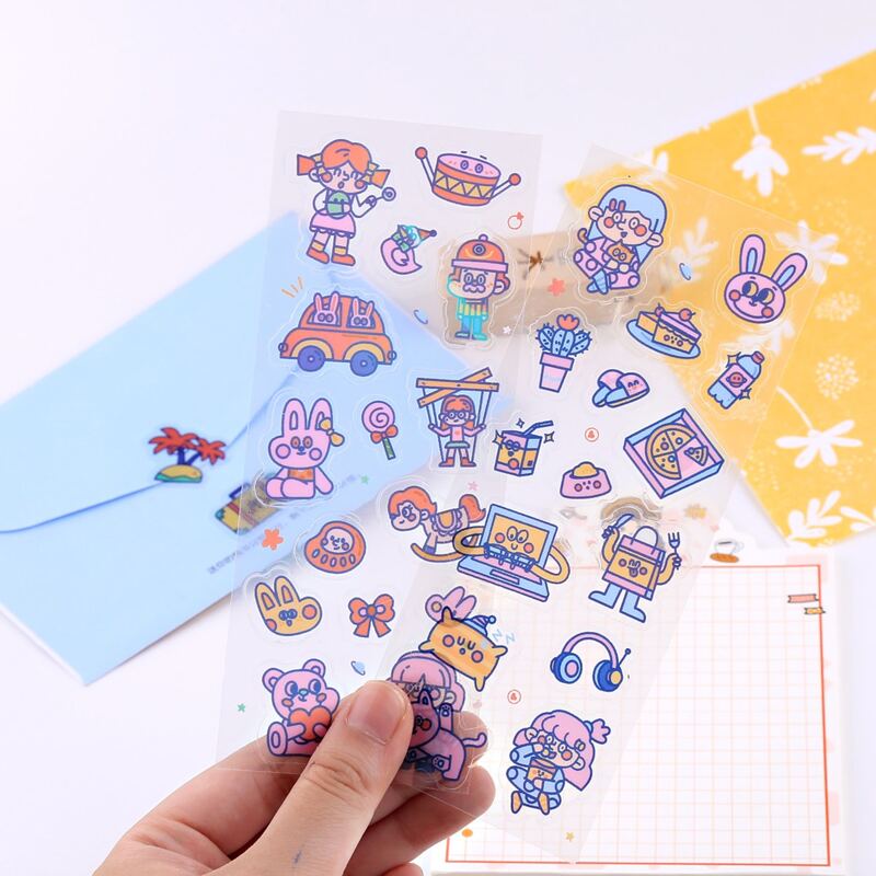 

2sheets Random Cartoon Sticker, Multicolor
