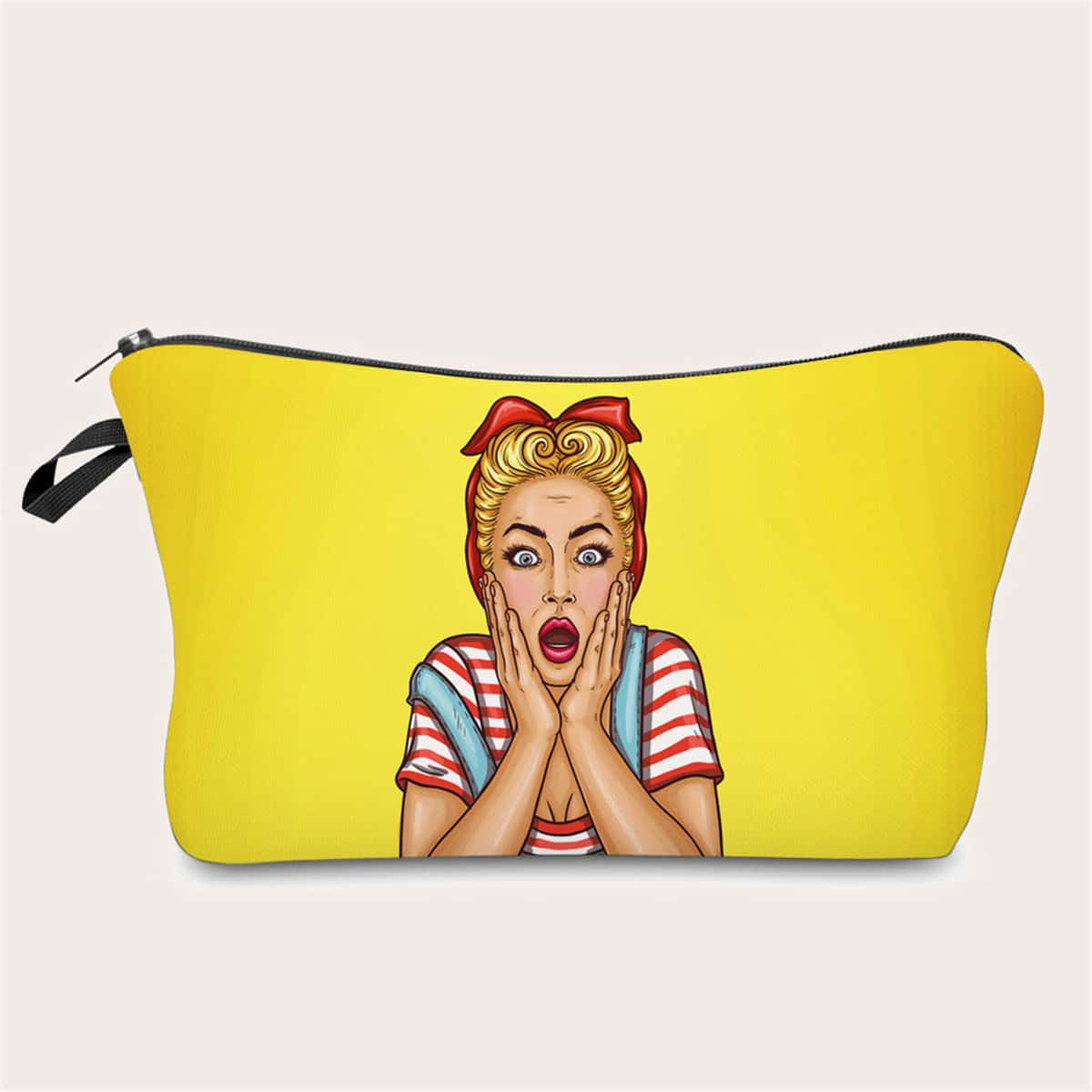 

Girl Print Zipper Makeup Bag, Multicolor