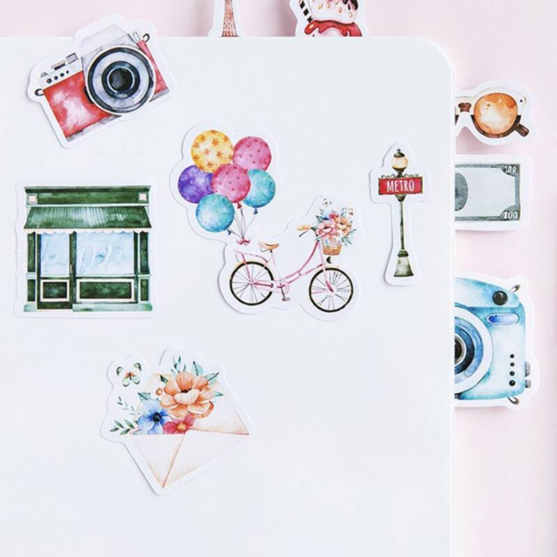 

46pcs Mix Pattern Sticker, Multicolor