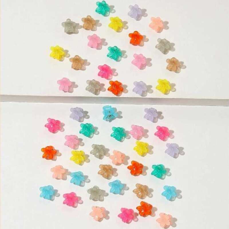 

50pcs Flower Hair Claw, Multicolor