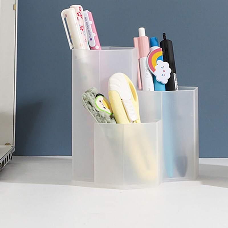 

1pc Hexagon Shaped Desktop Storage Box, Clear