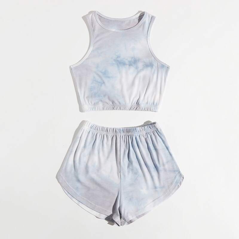 

Tie Dye Tank Top & Shorts, Multicolor