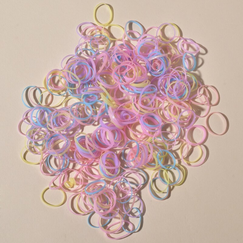 

400pcs Elastic Hair Tie, Multicolor